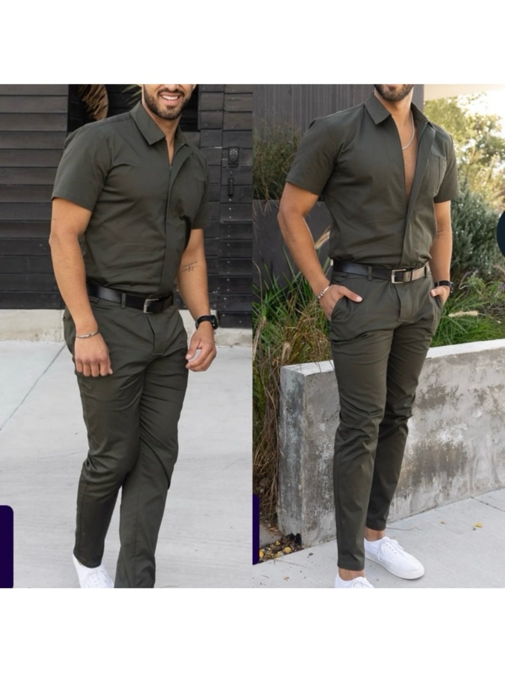 Romperjack Men’s The Maverick Jumpsuit Coveralls Boiler Suit Olive Green